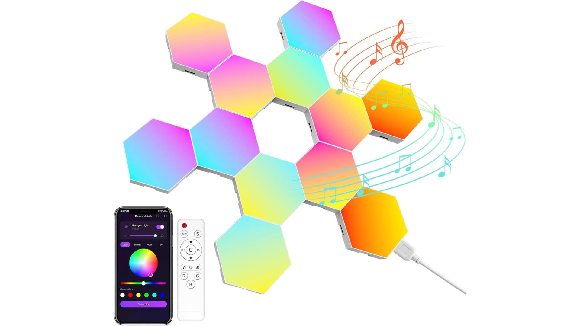 Kangtaixin LED Sechseck Gaming Wandleuchte: Stylische RGB Wandbeleuchtung für Ihr Gaming-Zimmer