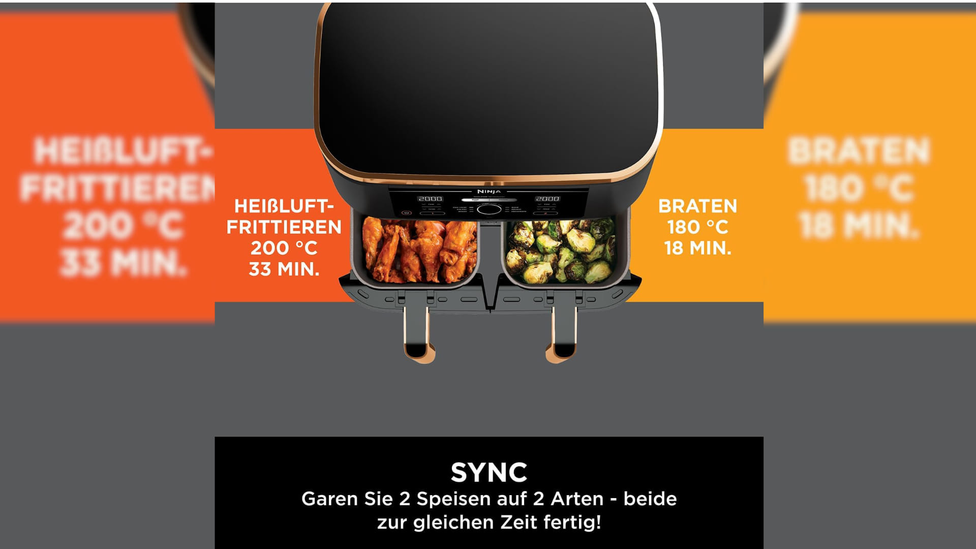 Effizientes Kochen mit der Ninja Foodi MAX Dual Zone Heißluftfritteuse