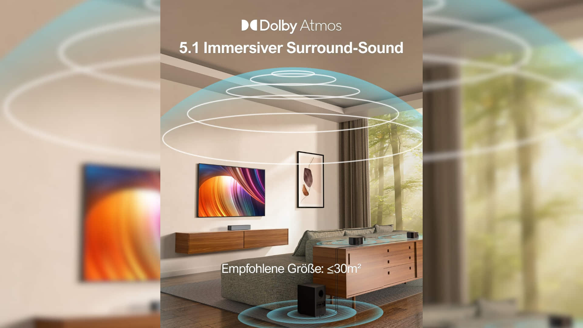 ULTIMEA Poseidon D60 Soundbar in Einsatz